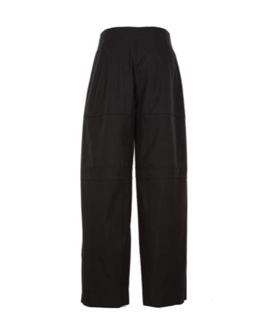 Jil Sander Black High-Waist Straight-Leg Trousers