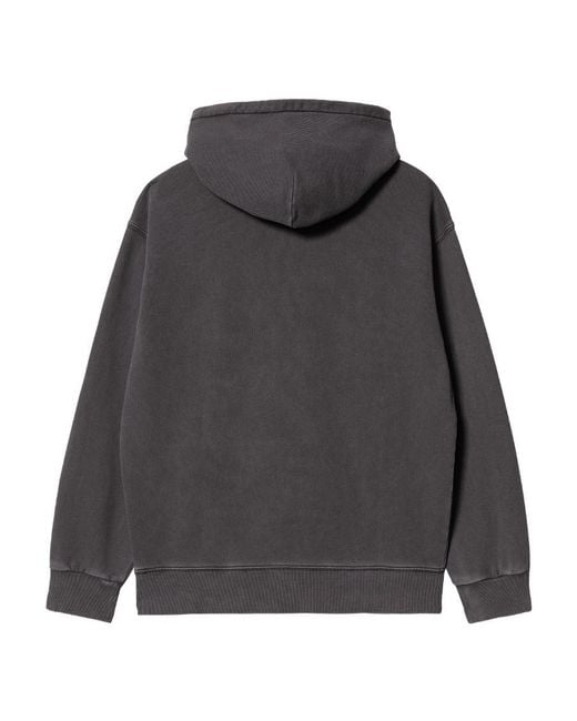 Carhartt Gray Wip Nelson Logo-Patch Drawstring Hoodie for men