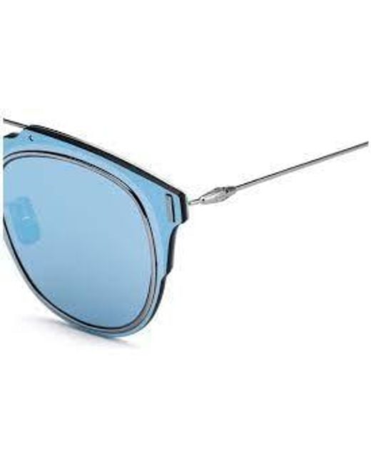 Dior Blue Round Sunglasses for men