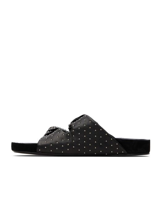 Isabel Marant Black Lennyo Bow Slippers