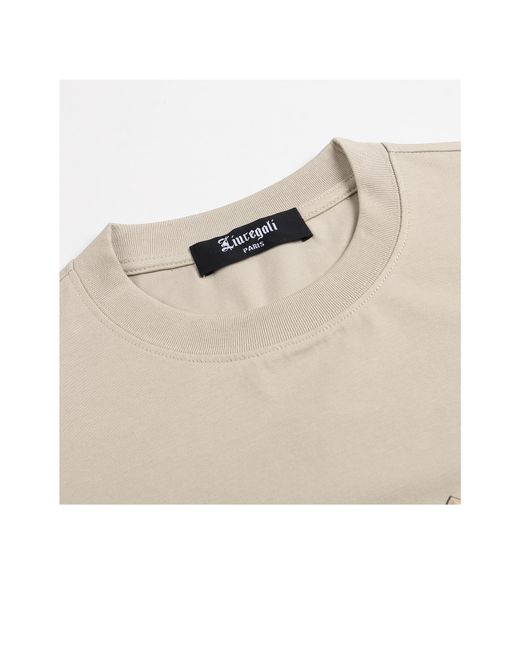 LIU REGALI White Printed Fake Two-Piece Long-Sleeved Base Shirt for men