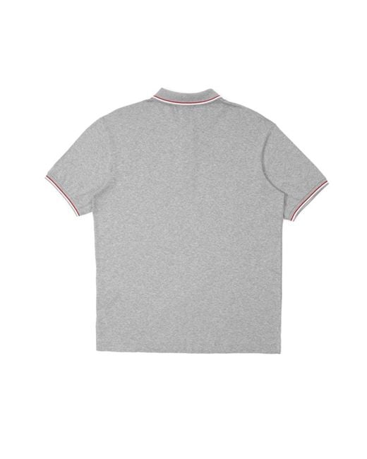 Paul & Shark Gray Tipped Short-Sleeve Polo Shirt for men