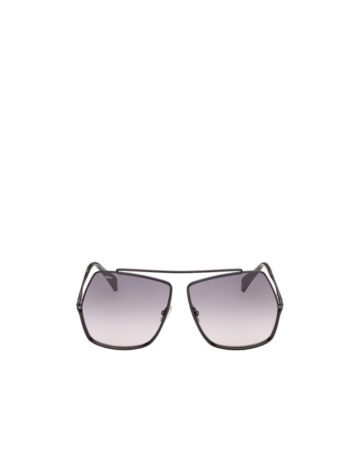 Max Mara Metallic Irregular Frame Sunglasses