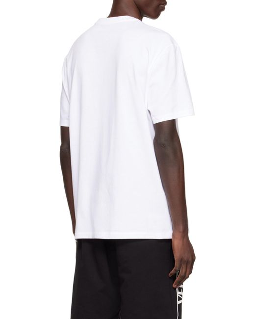 Versace White Logo-Print Short-Sleeved T-Shirt for men