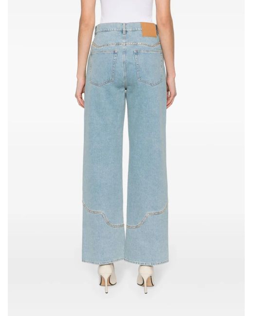 GIUSEPPE DI MORABITO Blue High-Rise Straight-Leg Jeans