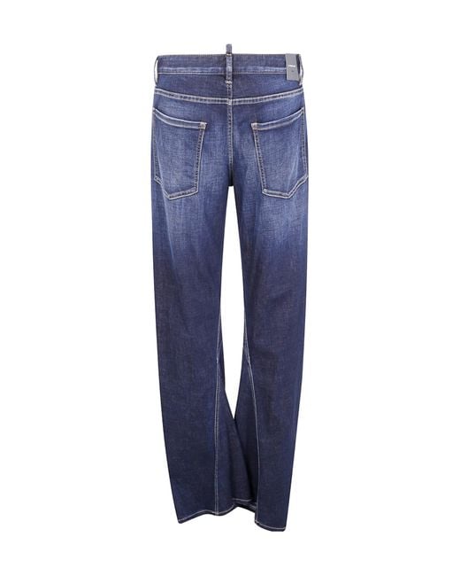 DSquared² Blue Logo-Plaque Jeans