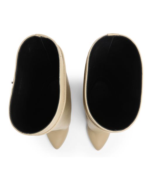 Givenchy White Shark Lock Grained Leather Boots