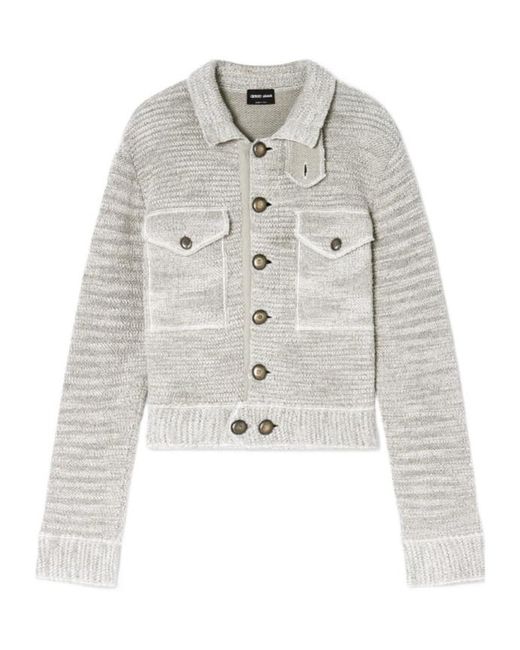 Giorgio Armani White Buttoned Pocket Jacket