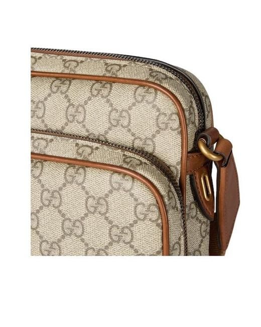 Gucci Natural Gg Emblem Medium Crossbody Bag for men