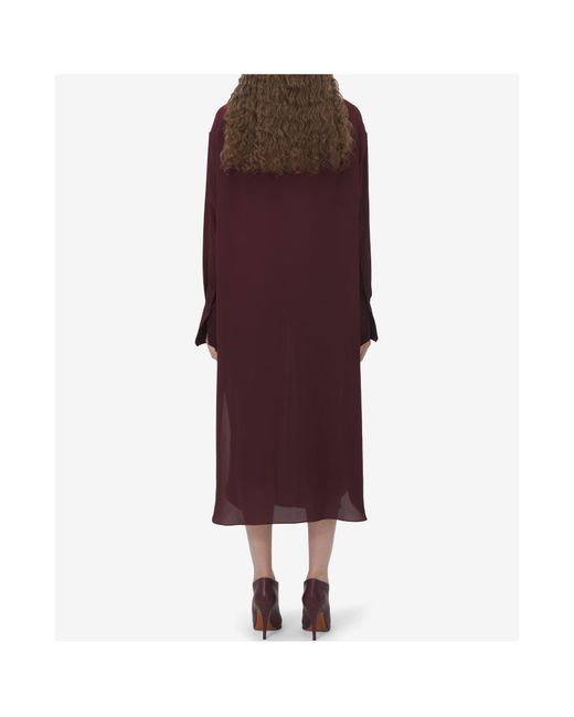 McQueen Purple Georgette Shirt Dress