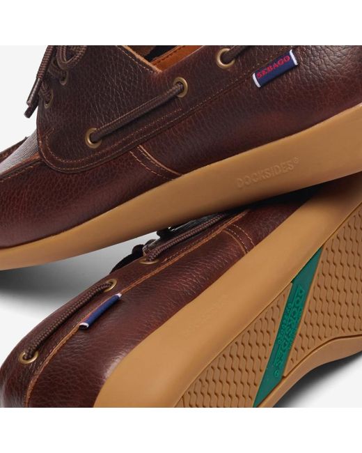 Sebago Brown Round-Toe Loafers for men