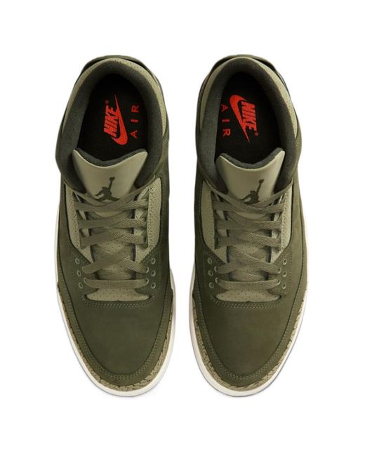 Nike Green Air Jordan 3 Retro Suede Sneaker for men