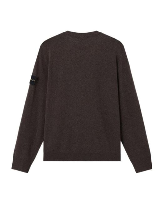 Stone Island Gray Logo-Patch Sweater for men