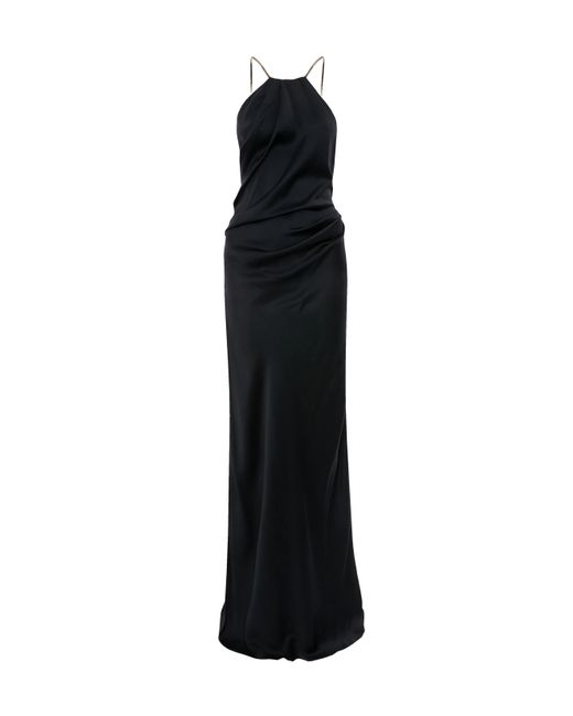 Victoria Beckham Women's Black Sleeveless Pleated Dress - benaras.co