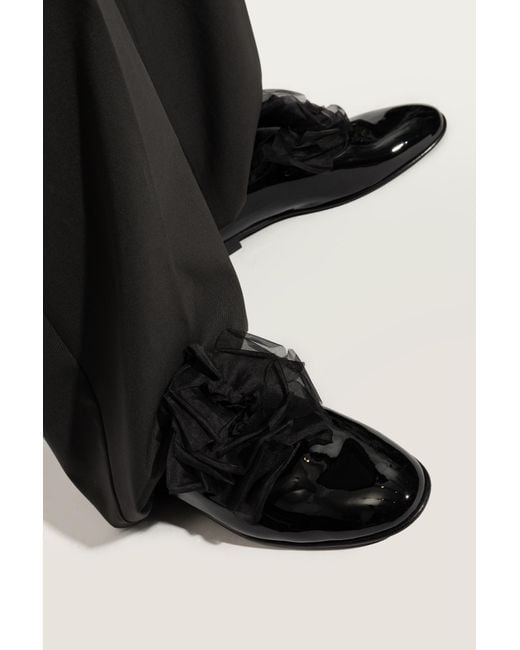Dolce & Gabbana Black Flower Patch Loafers for men