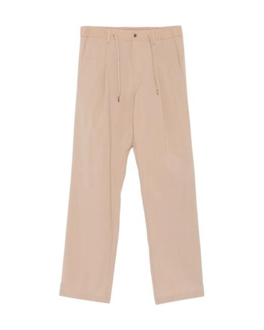 Herno Natural Pleated Drawstring Trousers for men