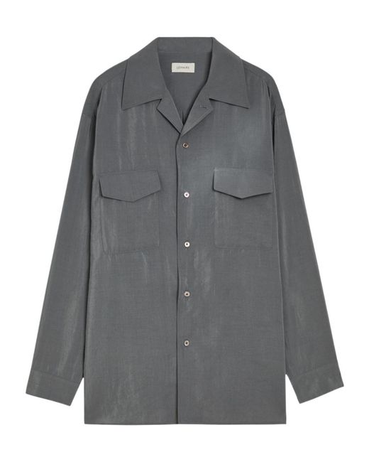 Lemaire Gray Silk Blend Shirt for men