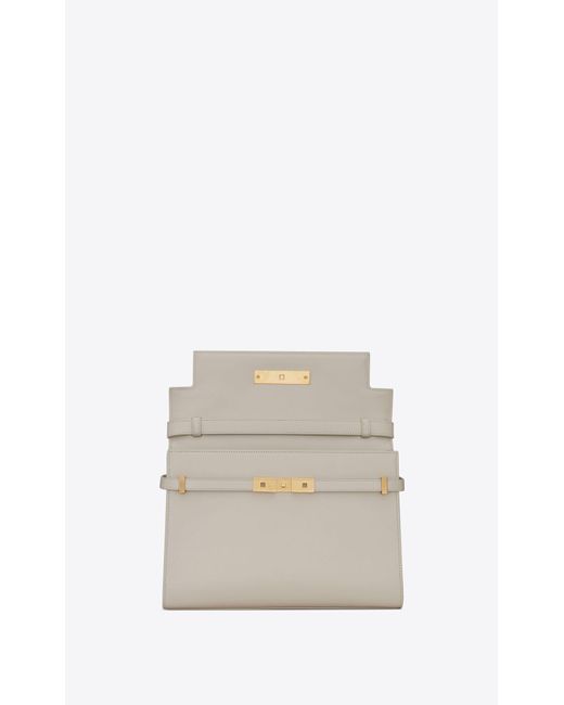 Saint Laurent White Manhattan Medium Shoulder Bag