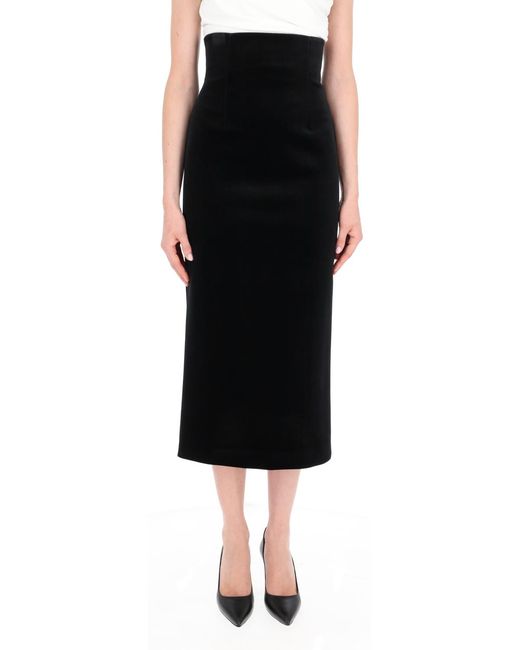 Philosophy Di Lorenzo Serafini Black High Waist Pencil Skirt
