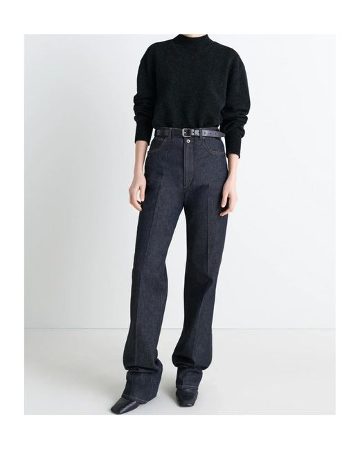 Lemaire Black Mock Neck Sweater for men