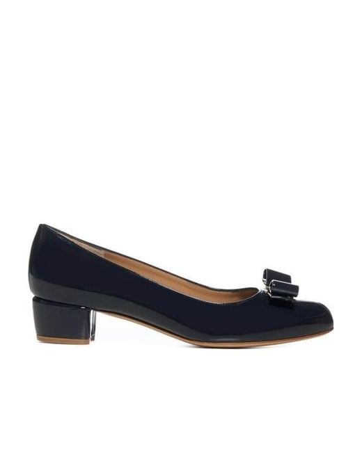 Ferragamo Blue Vara 1 Patent Pumps