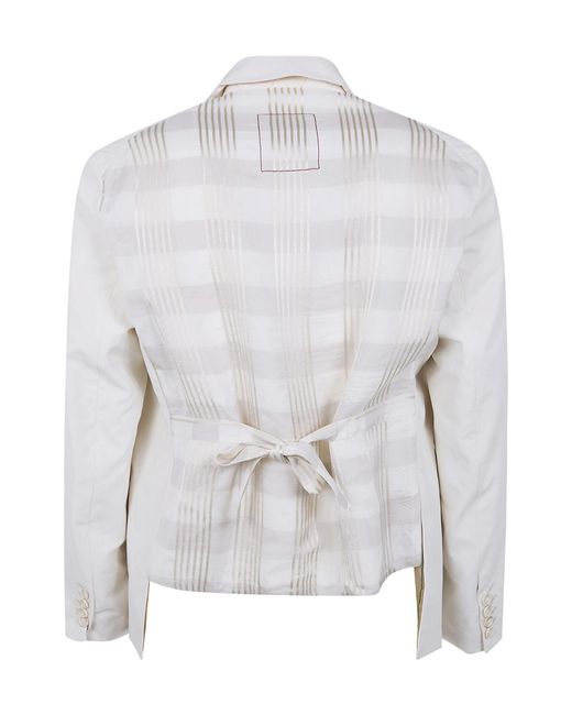 Uma Wang White Long-Sleeved Suit Jacket for men