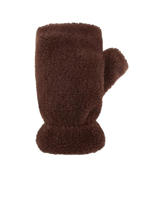 Moncler Brown Teddy Fingerless Gloves for men