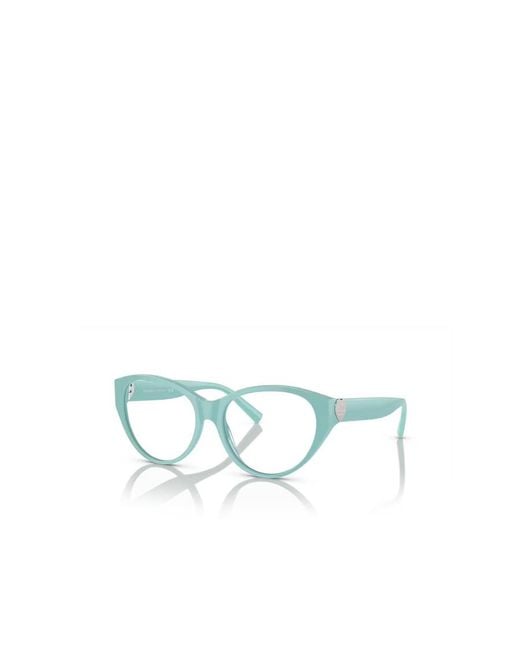 Tiffany & Co White Cat-Eye Frame Glasses