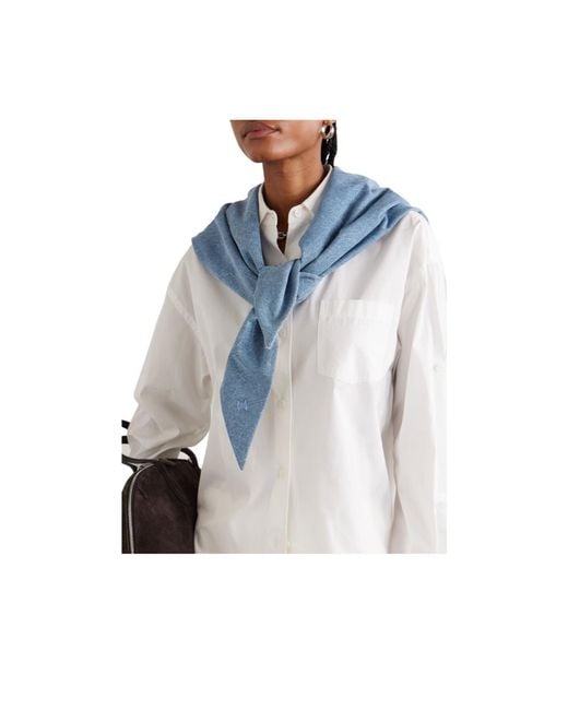 Agolde Blue Recycled Denim Scarf