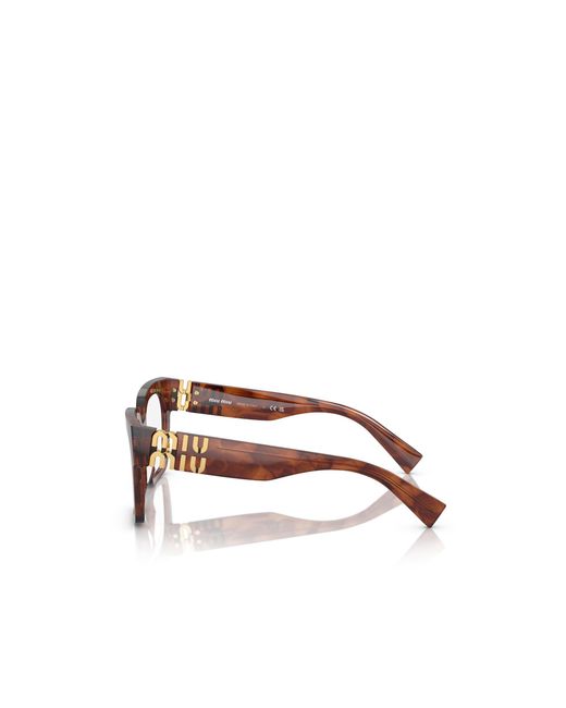 Miu Miu White Square-Frame Glasses