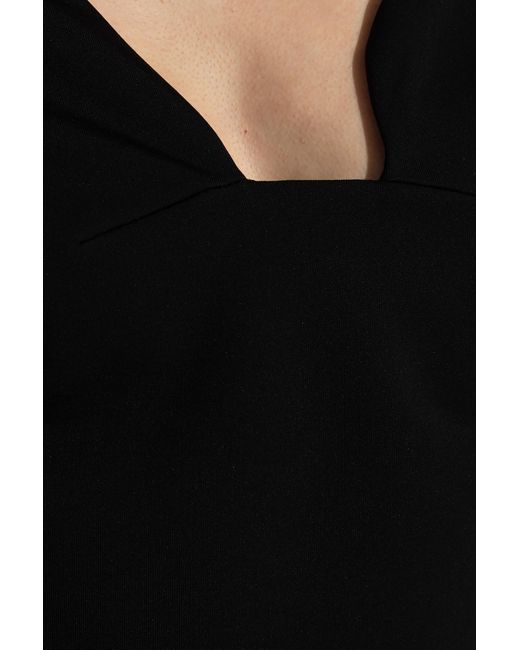 Givenchy Black Long-Sleeve Cropped Top