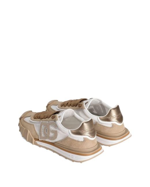 Dolce & Gabbana Pink Logo Chunky Low-Top Sneakers