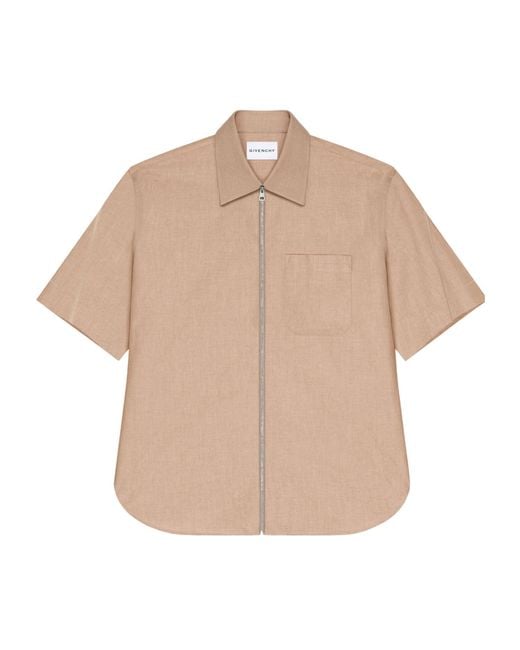 Givenchy Natural Couture Seam Zipped Shirt for men