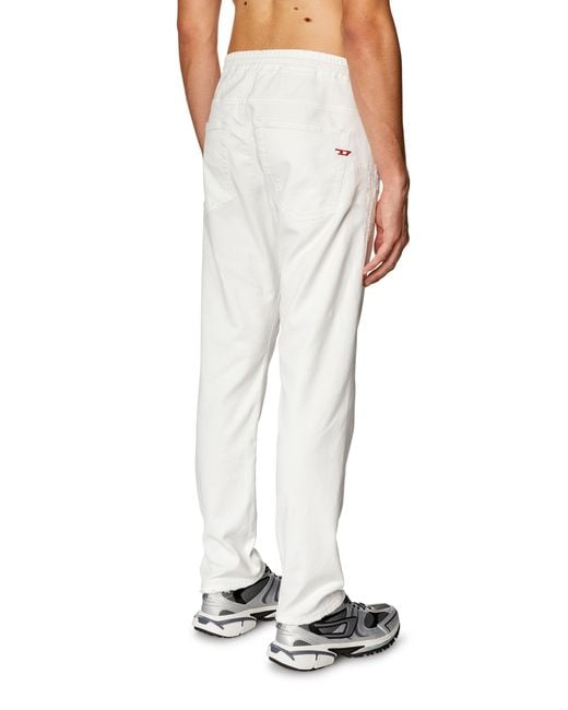 DIESEL White 2030 D-Krooley Tapered Drawstring Pants for men