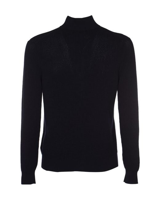 Ballantyne Blue Long-Sleeved Buttoned Cardigan for men