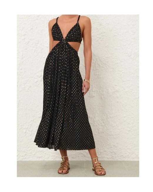 Zimmermann Black Daylight Cutout Maxi Dress