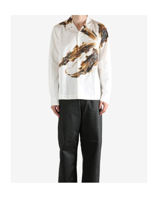 Dries Van Noten Gray Carlty Embellished Shirt for men