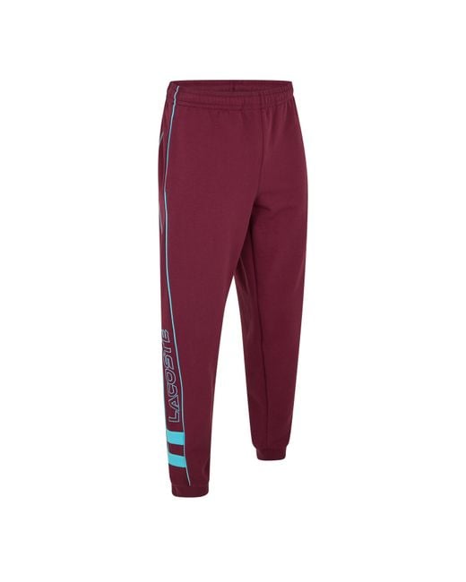 Lacoste Purple Colored Cuffed Sweatpants for men