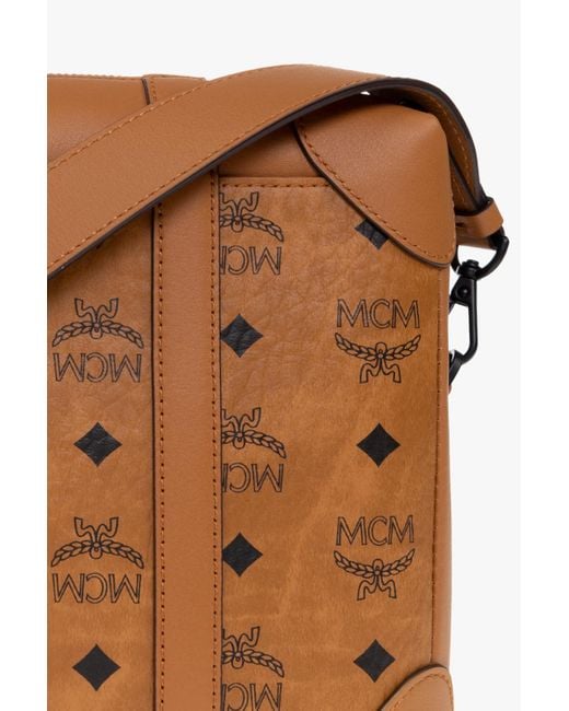 MCM Brown Logo Shoulder Bag