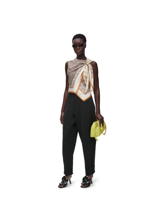 Loewe Black Tapered-Leg Cargo Pants
