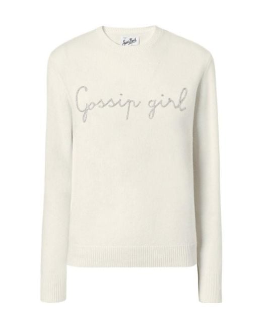 Mc2 Saint Barth White New Queen Cashmere-Blend Sweater