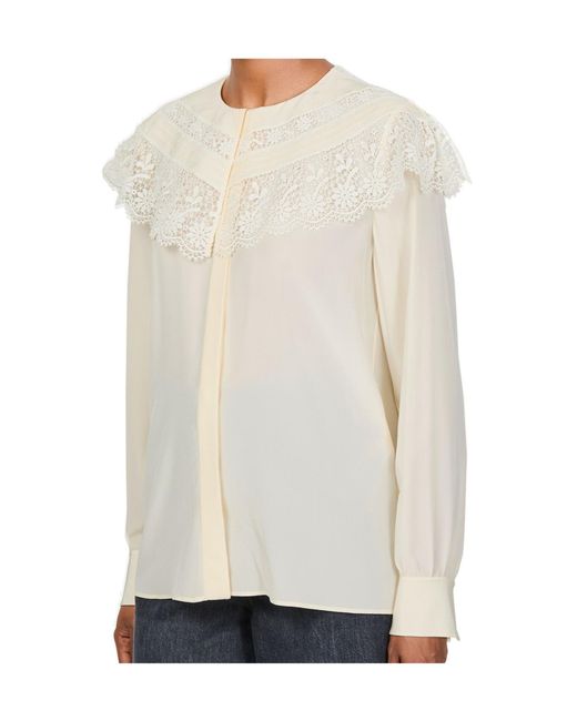 Chloé White Long-Sleeved Top