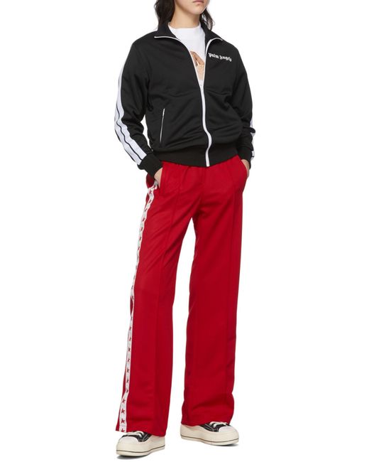Palm Angels Black Side-Stripe Track Jacket