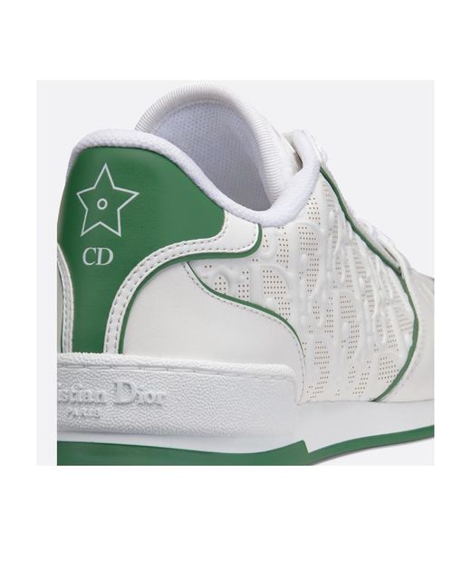 Dior White Lace Up Sneakers