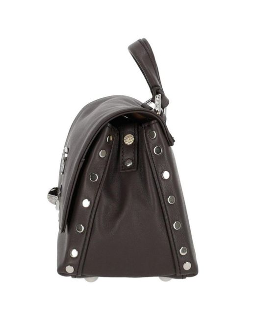 Zanellato Black Twist Hook Postina Saeta Baby Tote Bag