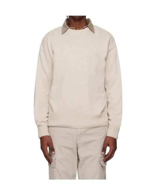 Boss Natural Wool Long-Sleeved Sweater for men
