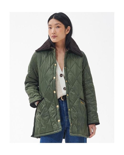 Barbour Green Modern Liddesdale Logo-Embroidered Quilted Jacket