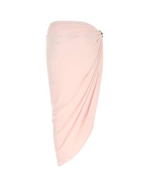 Sportmax Pink Stretch Crepe Licenza Skirt