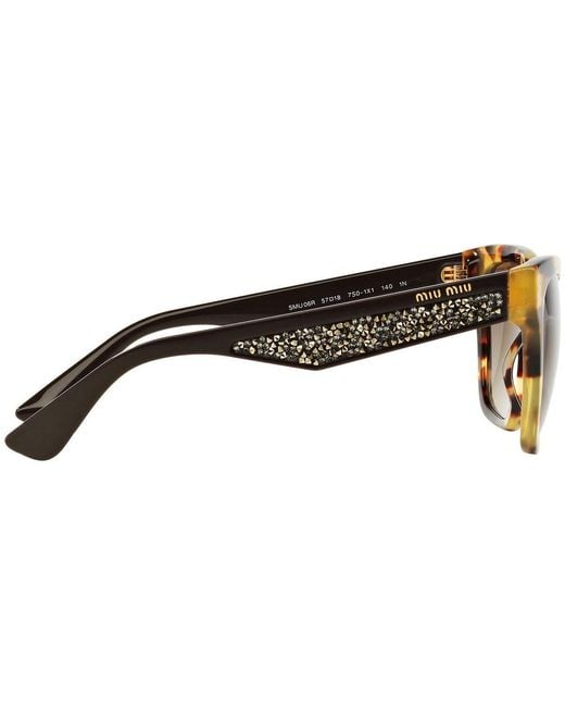 Miu Miu Metallic Logo Sunglasses