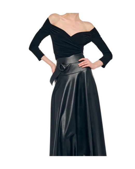 Norma Kamali Black Sweetheart Neckline Bodysuit
